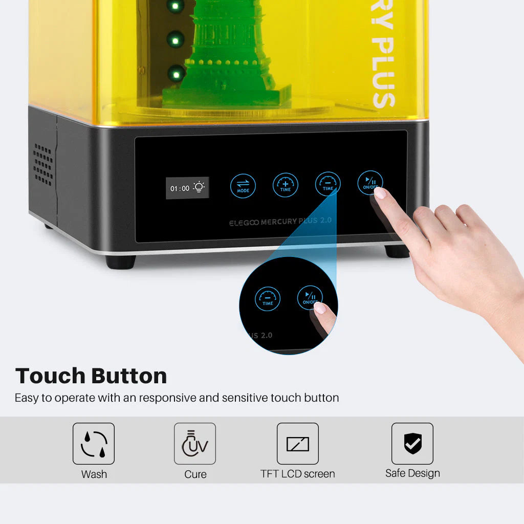 Touch, visor TFT e aviso sonoro