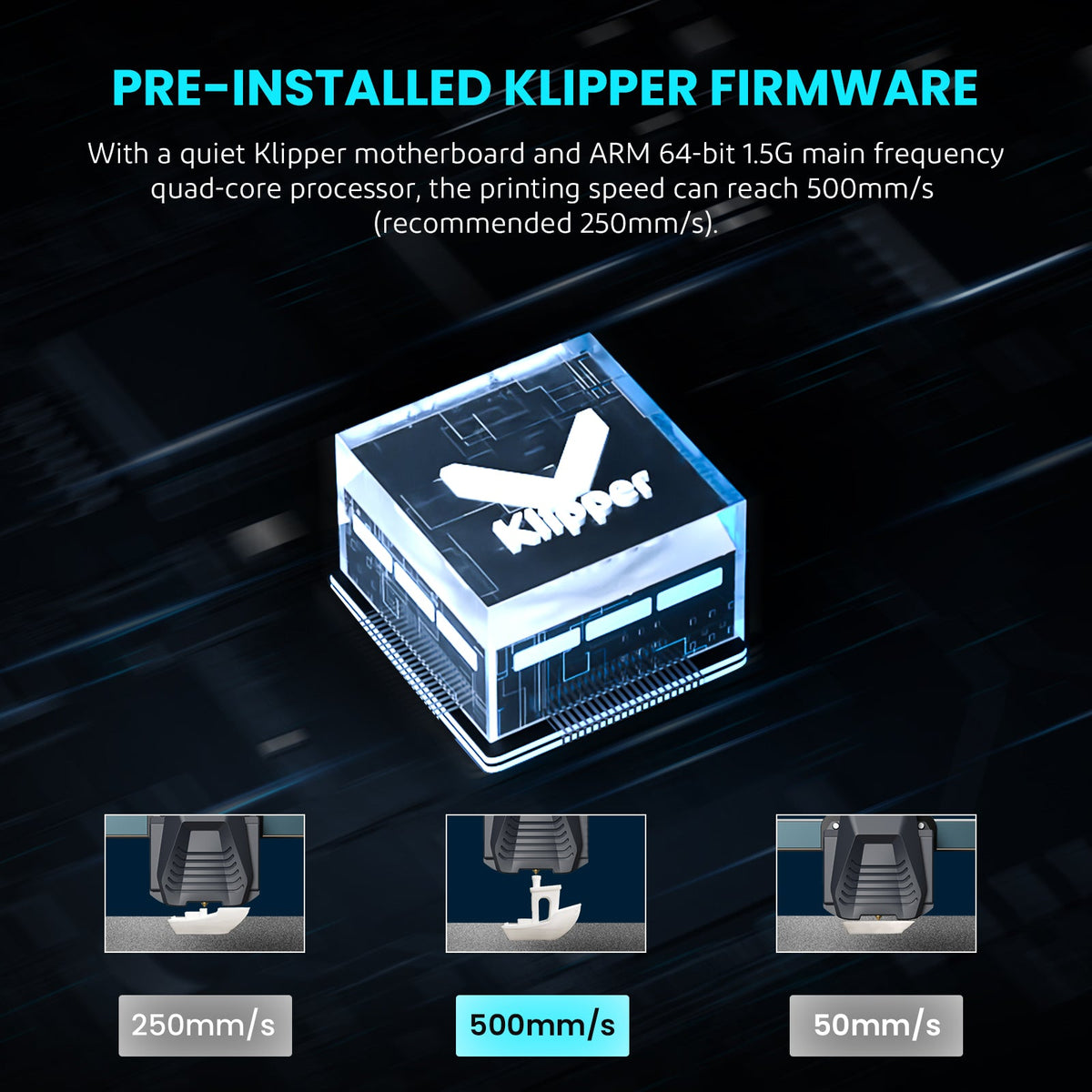 500 mm/s com Klipper pré-instalado