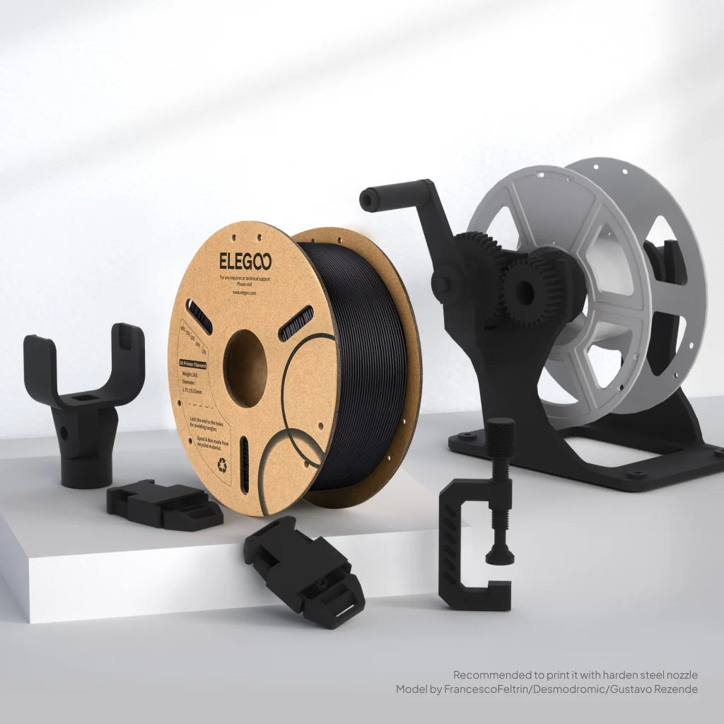 Filamento Elegoo PLA Carbon Fiber (PLA-CF) 1.75mm 1kg Preto